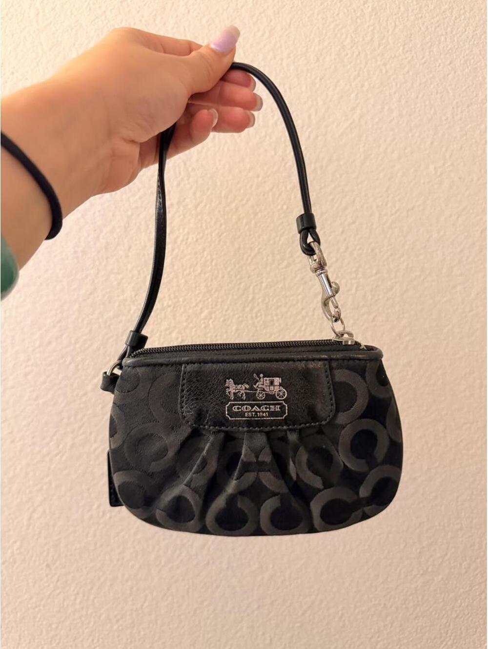 Vintage Black Coach Wristlet